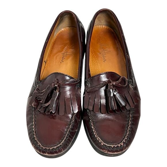 Cole Haan Loafers Men's 9D Brown Leather Tassel Moc Toe Slip-On Shoes - Picture 2 of 8